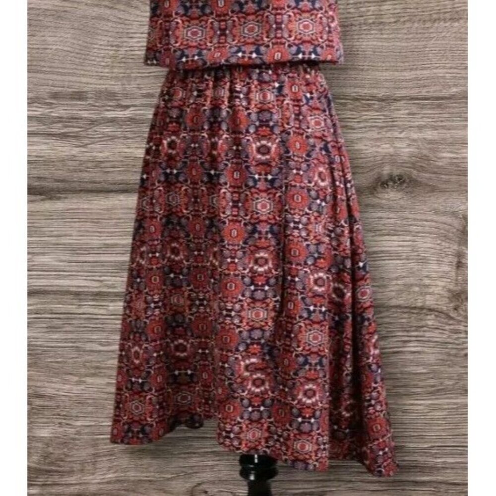 Athleta Dress NWT Martinique Sleeveless Tassel Keyhole Sz Medium Bold Pattern - Picture 6 of 16